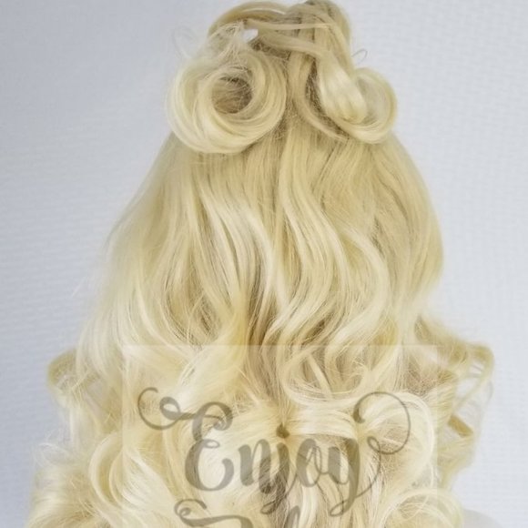 Beautiful human hair blonde lace front wig main image 4